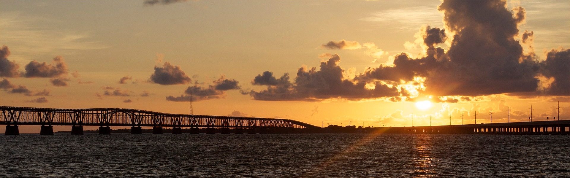 Sunset over Bahia Honda state  park in the florida keys
