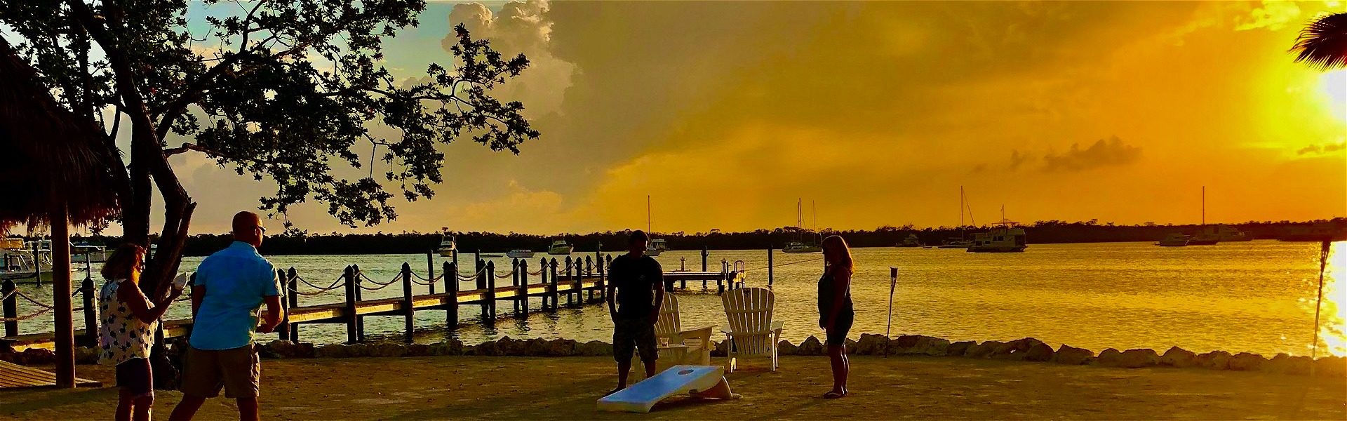 Key largo sunset from the private beach